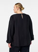 Langärmelige Viskosebluse, Schwarz, Model image number 2