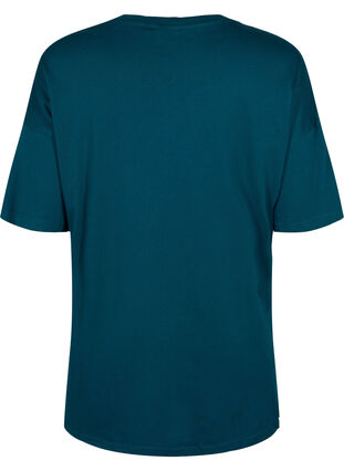 Baumwoll-T-Shirt mit Print, Deep Teal/Sea Pink, Packshot image number 1