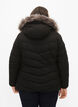 Kurze Steppjacke mit Kapuze, Schwarz, Model image number 2