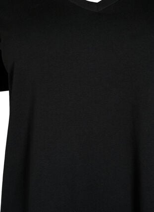 2er-Pack T-Shirts mit V-Ausschnitt, Bright White / Black, Packshot image number 3