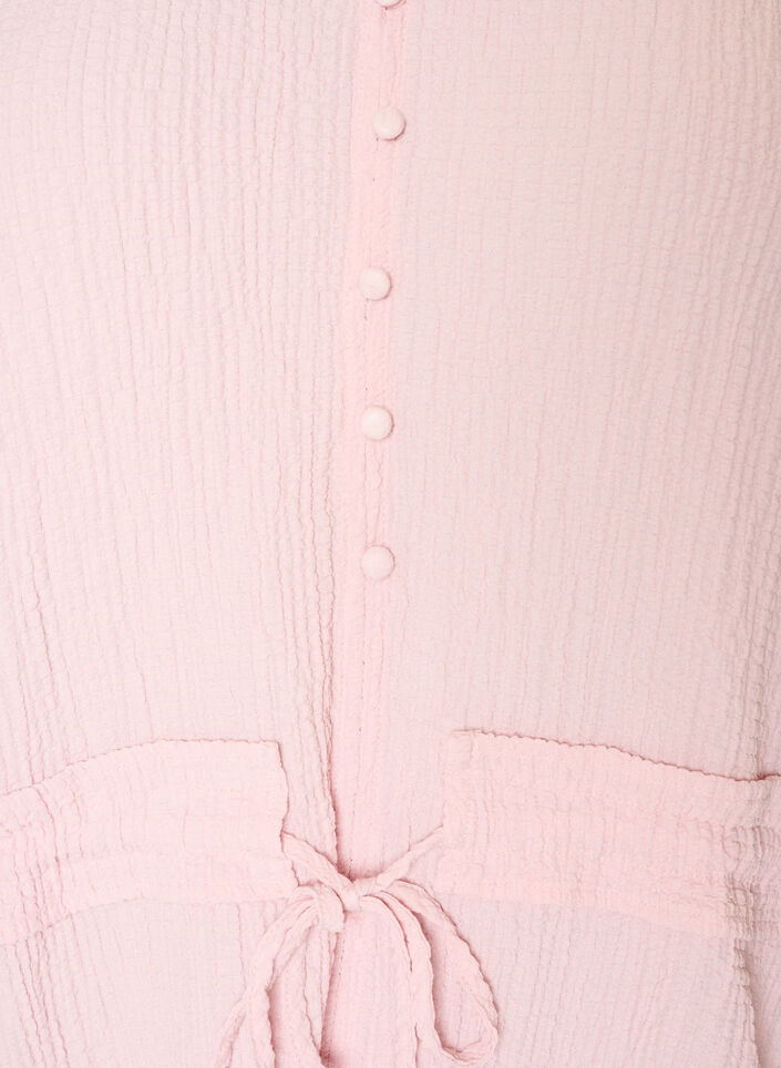 Bluse mit Struktur und Taillenbindung, Pink, Packshot image number 2