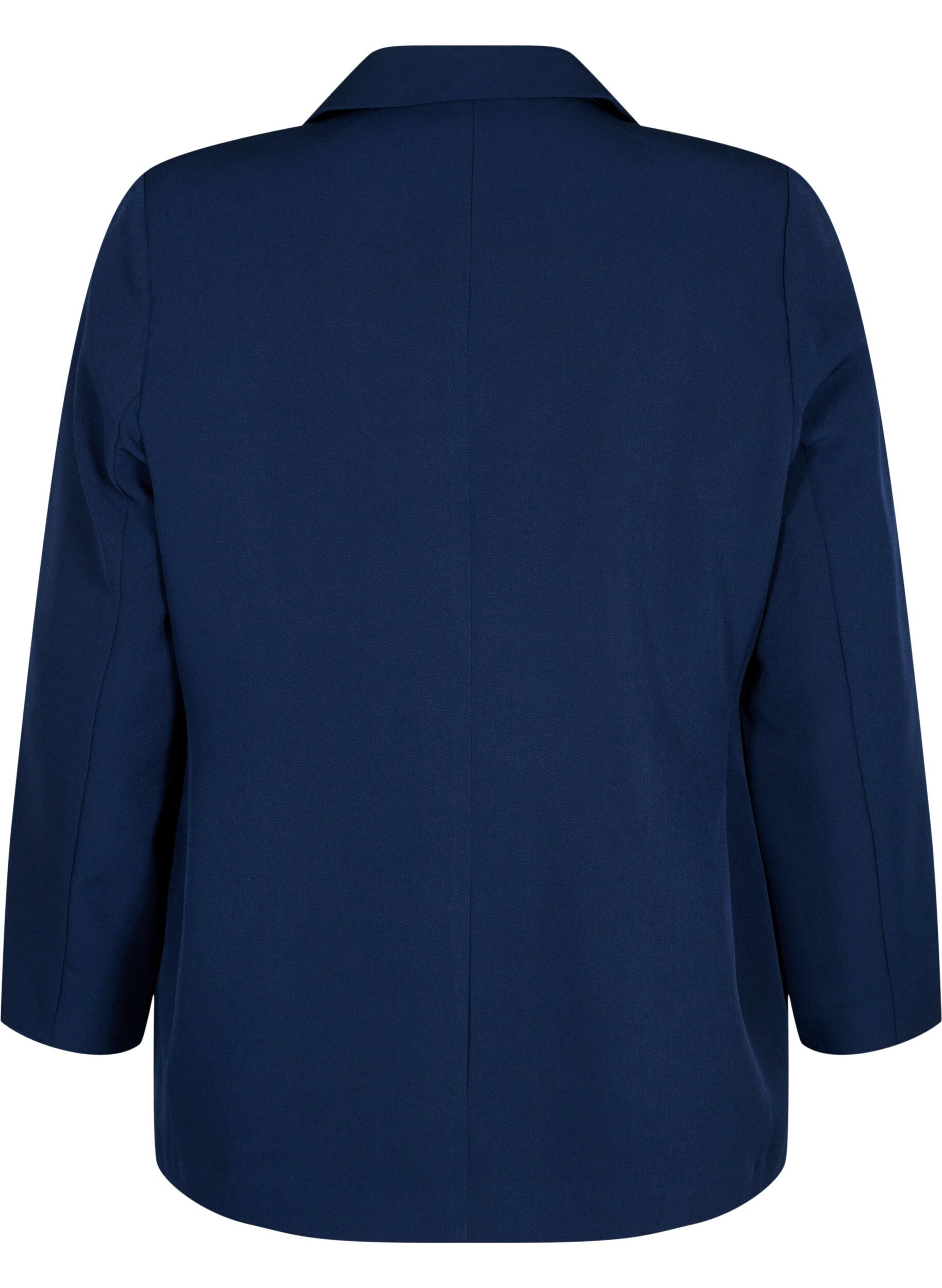Zizzi Klassischer Blazer mit Knopfverschluss, Blau, Packshot image number 1