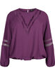  Langarm-Bluse mit Spitze, Deep Purple, Packshot image number 0