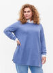 Melange bluse mit Kn&ouml;pfen, Colony Blue Melange, Model image number 0
