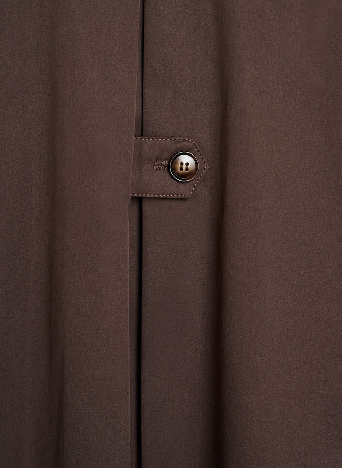 Kurzer Trenchcoat mit Kragen und Raglan&auml;rmeln, Braun, Packshot image number 4