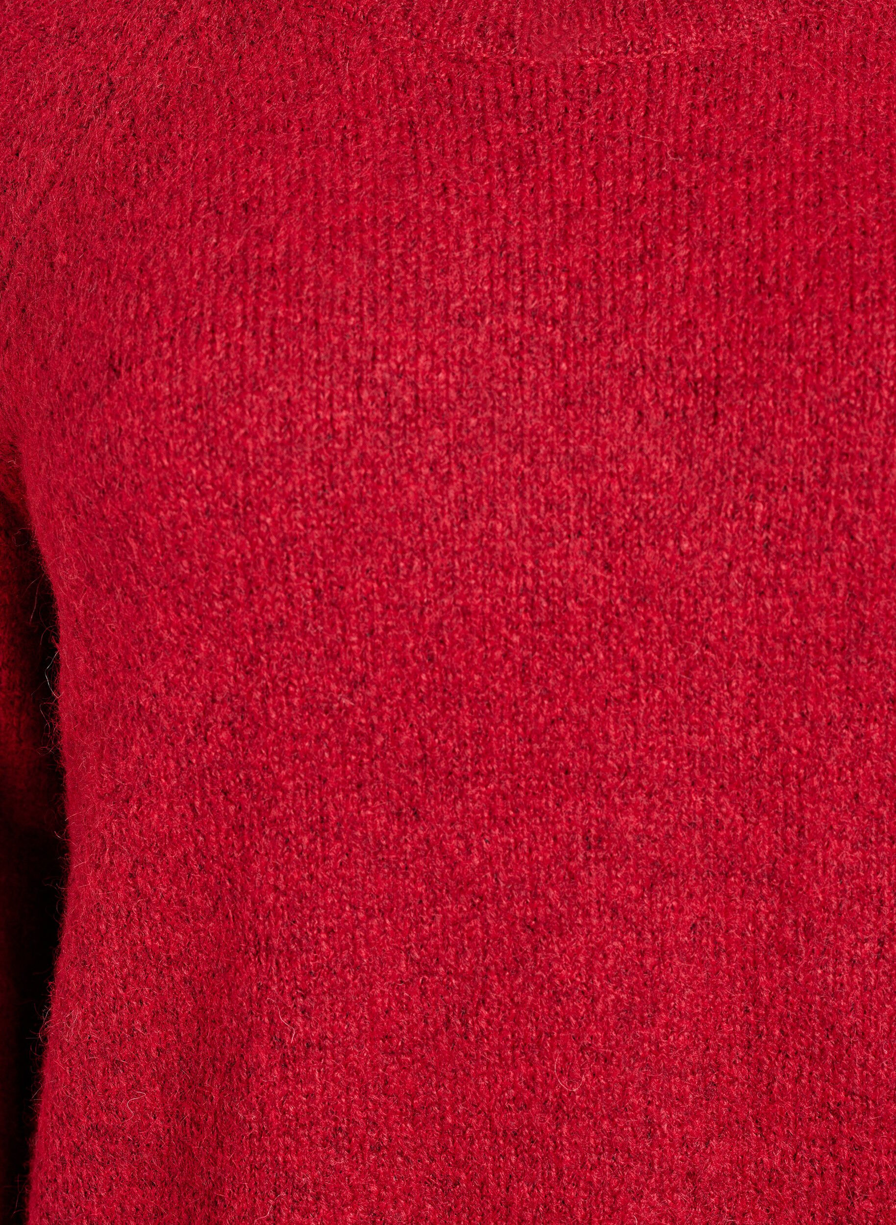 Zizzi Strickbluse mit Raglan&auml;rmeln, Rot, Packshot image number 2