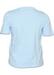 T-Shirt aus Baumwolle mit gewellten Kontrastkanten, Blau, Packshot image number 1