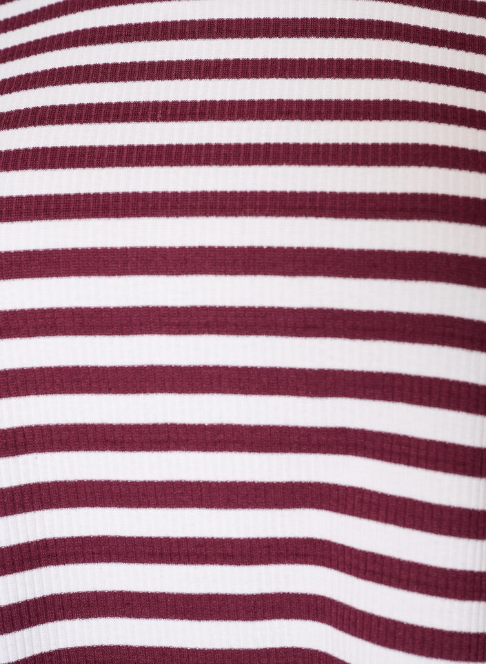 Lang&auml;rmeliges Nachtoberteil aus geripptem Jersey mit Streifen, Rot, Packshot image number 2