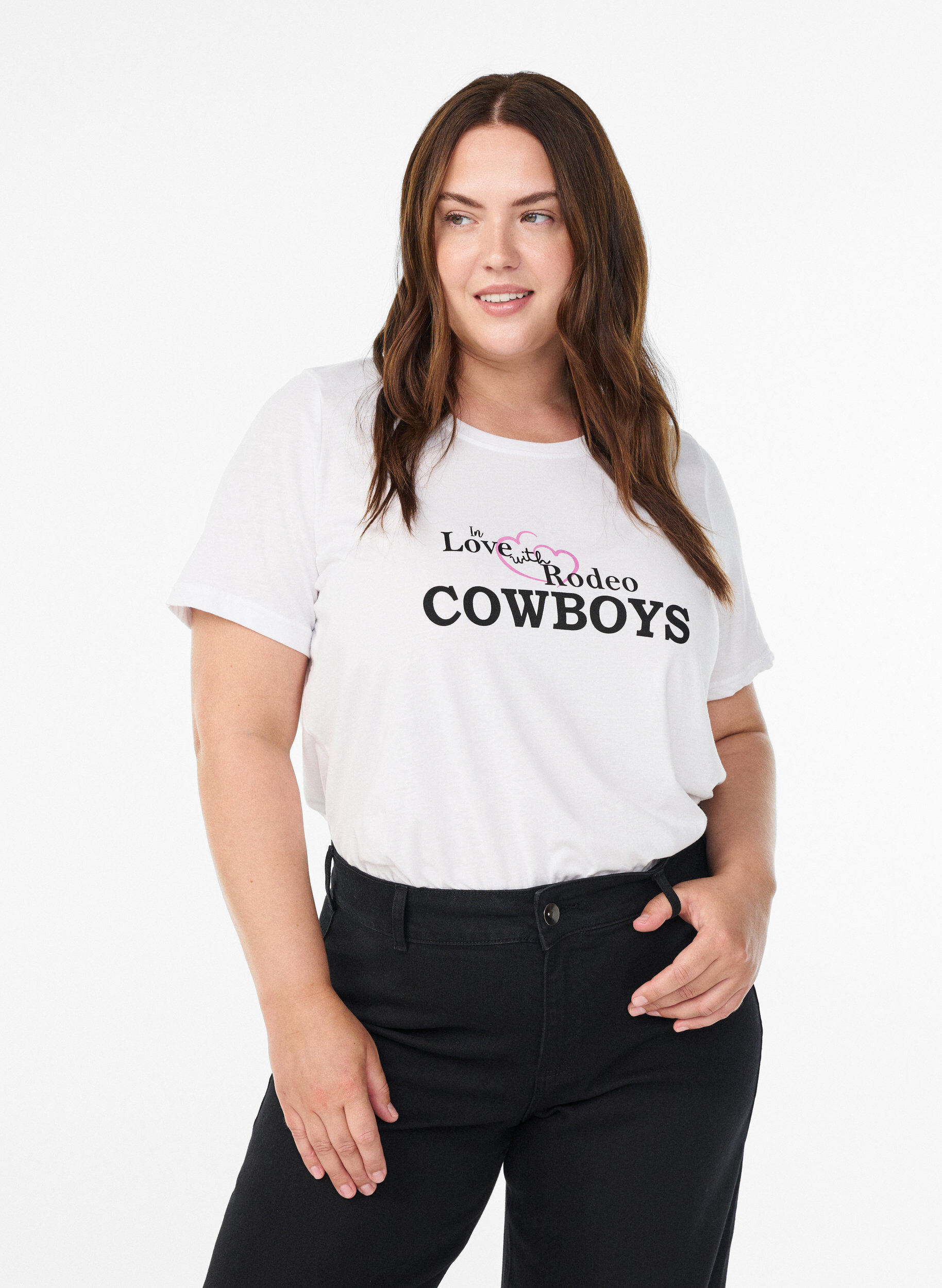 ZizziT-Shirt mit Print, Wei&szlig;, Model image number 0
