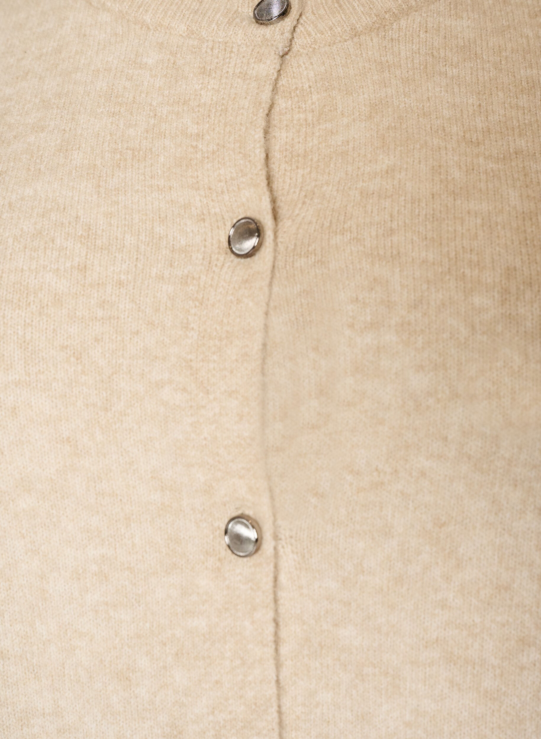 ZizziStrickjacke mit kurzen &Auml;rmeln, Beige, Packshot image number 2