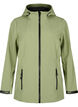 Kurze Softshell-Jacke mit Taschen, Oil Green, Packshot image number 0