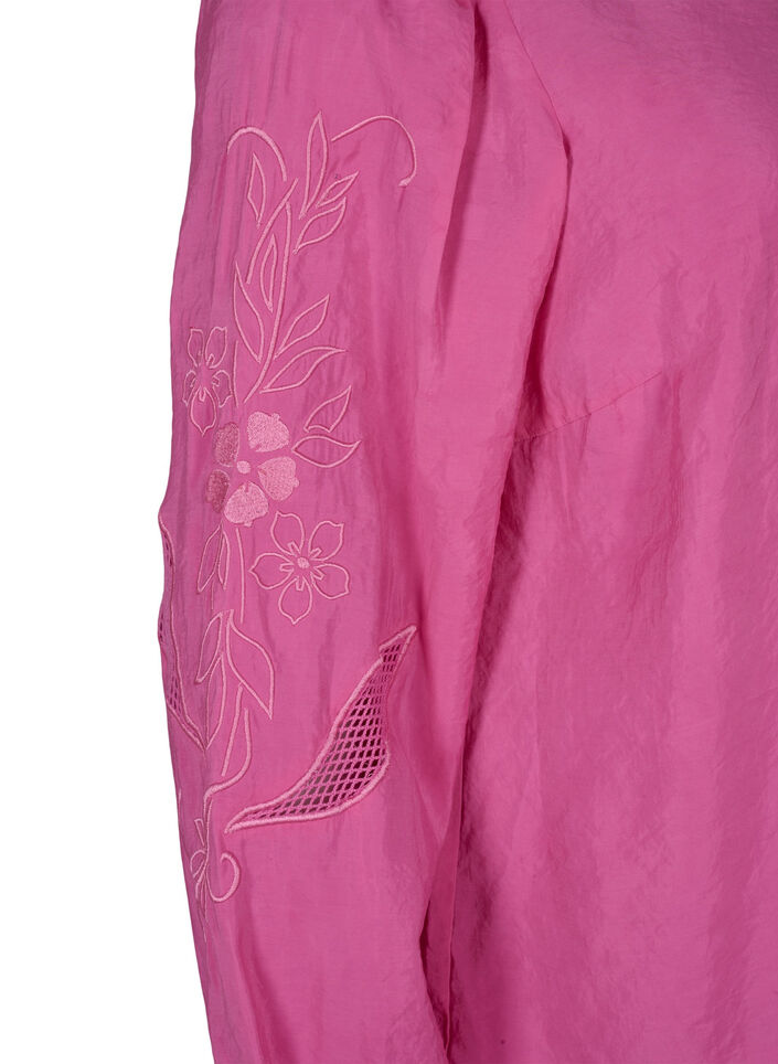 Bluse aus TENCEL™-Modal mit gestickten Details, Phlox Pink, Packshot image number 3