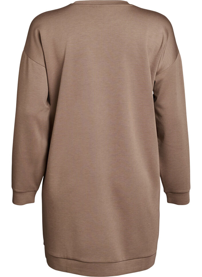 Sweatshirtkleid aus Modal-Mischung, Fossil , Packshot image number 1
