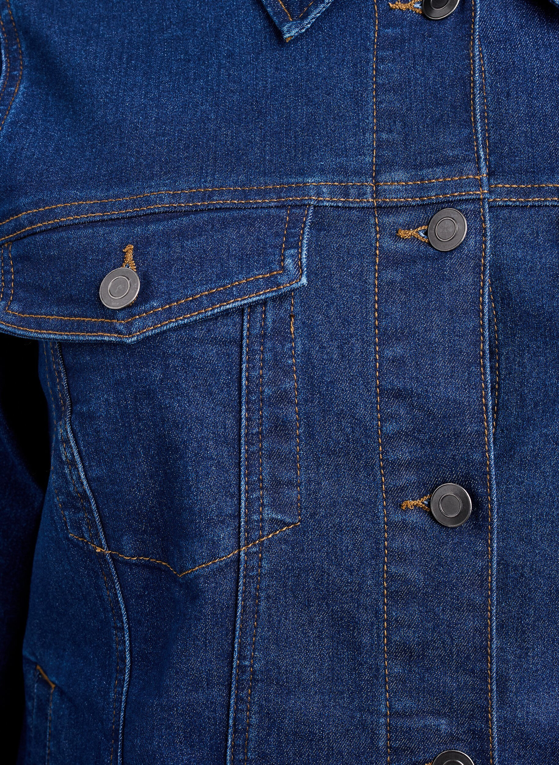Zizzi Denim-Jacke aus elastischer Baumwollmischung, Blau, Packshot image number 2
