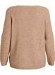 Strickbluse mit V-Ausschnitt und Raglan&auml;rmeln, Braun, Packshot image number 1