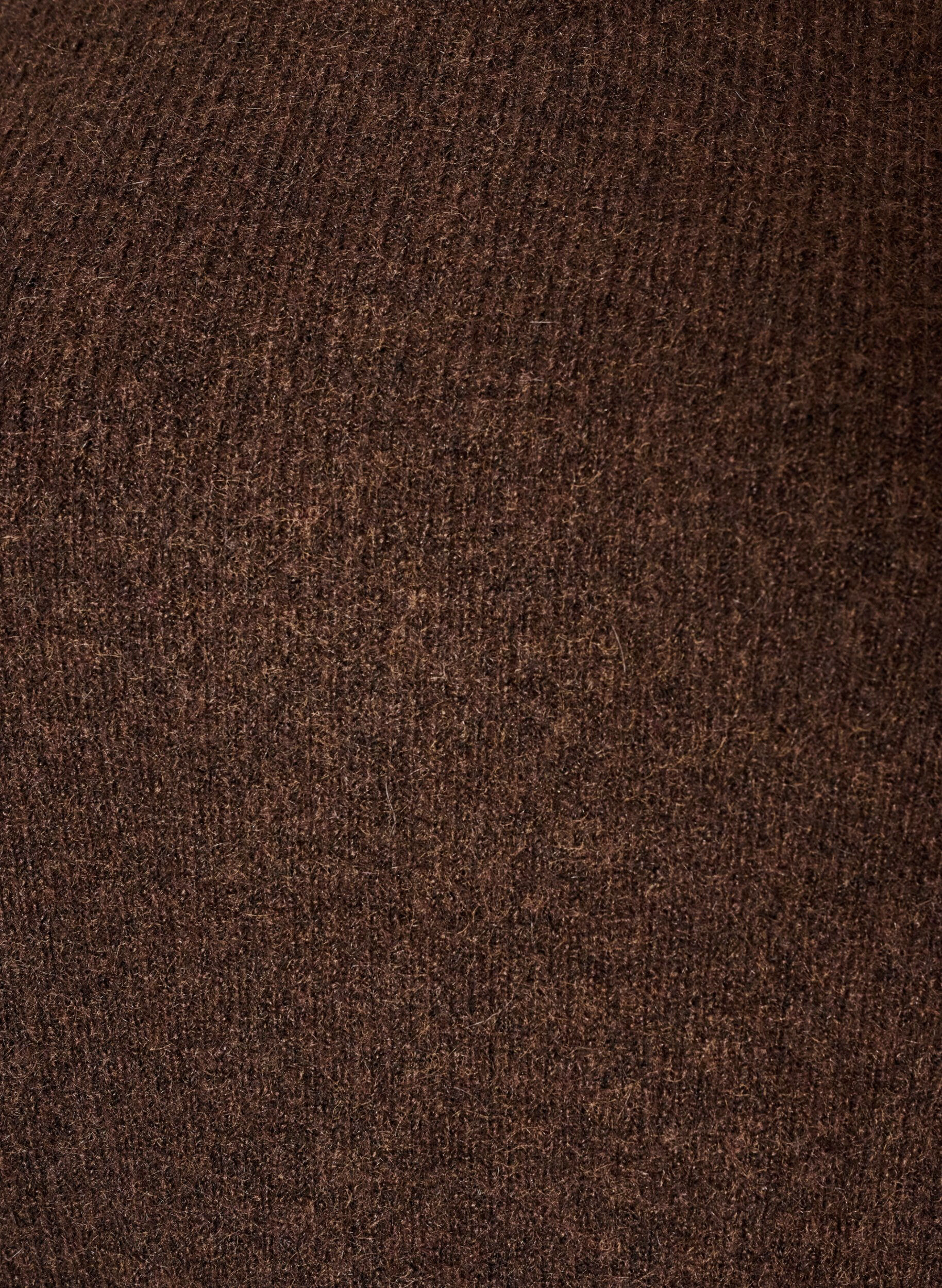 ZizziMelierte Strickbluse mit Rundhalsausschnitt, Braun, Packshot image number 2