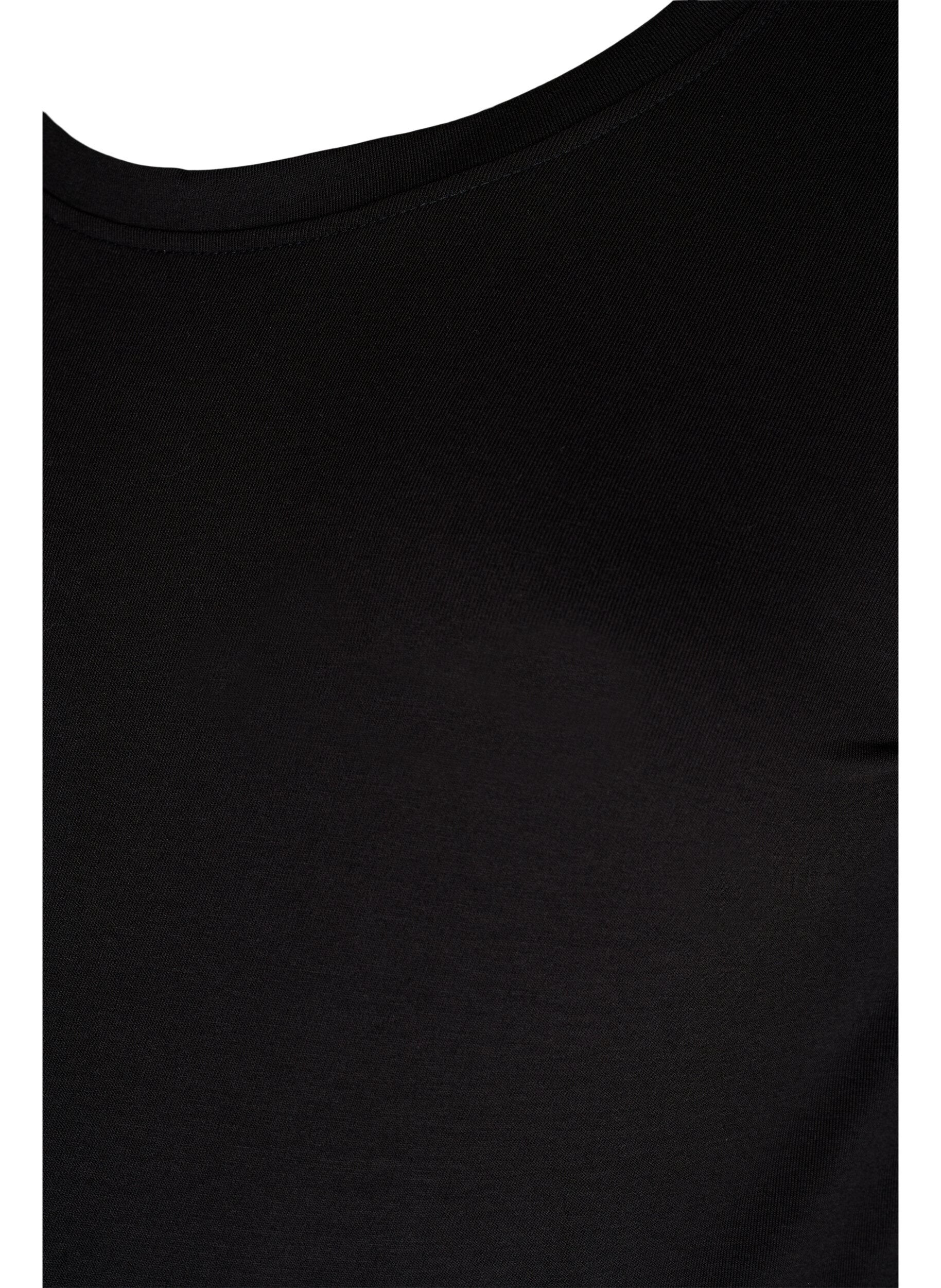 Zizzi Basic Umstandsbluse mit langen &Auml;rmeln, Black, Packshot image number 2