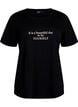 T-Shirt mit Print, Schwarz, Packshot image number 0