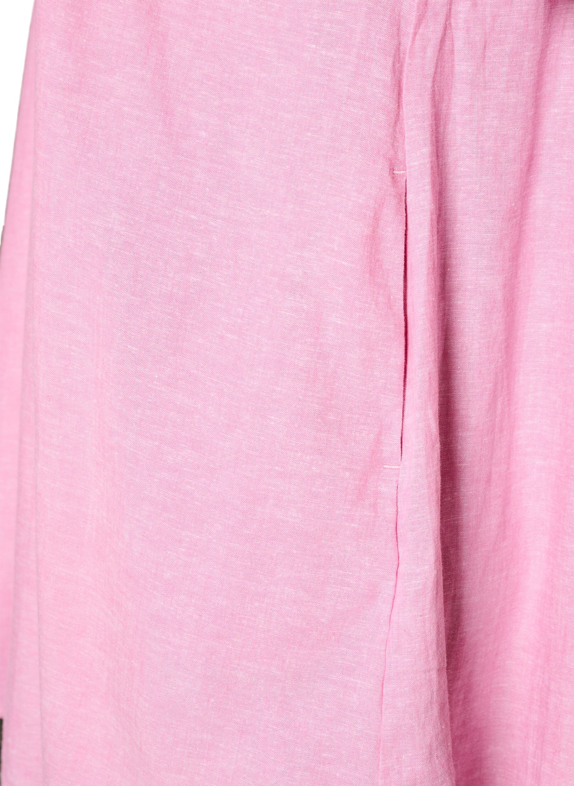 ZizziTunika aus Leinen und Viskose mit A-Linie, Pink, Packshot image number 3
