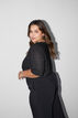 Bluse mit Struktur und Glitzer, Schwarz, Model image number 2