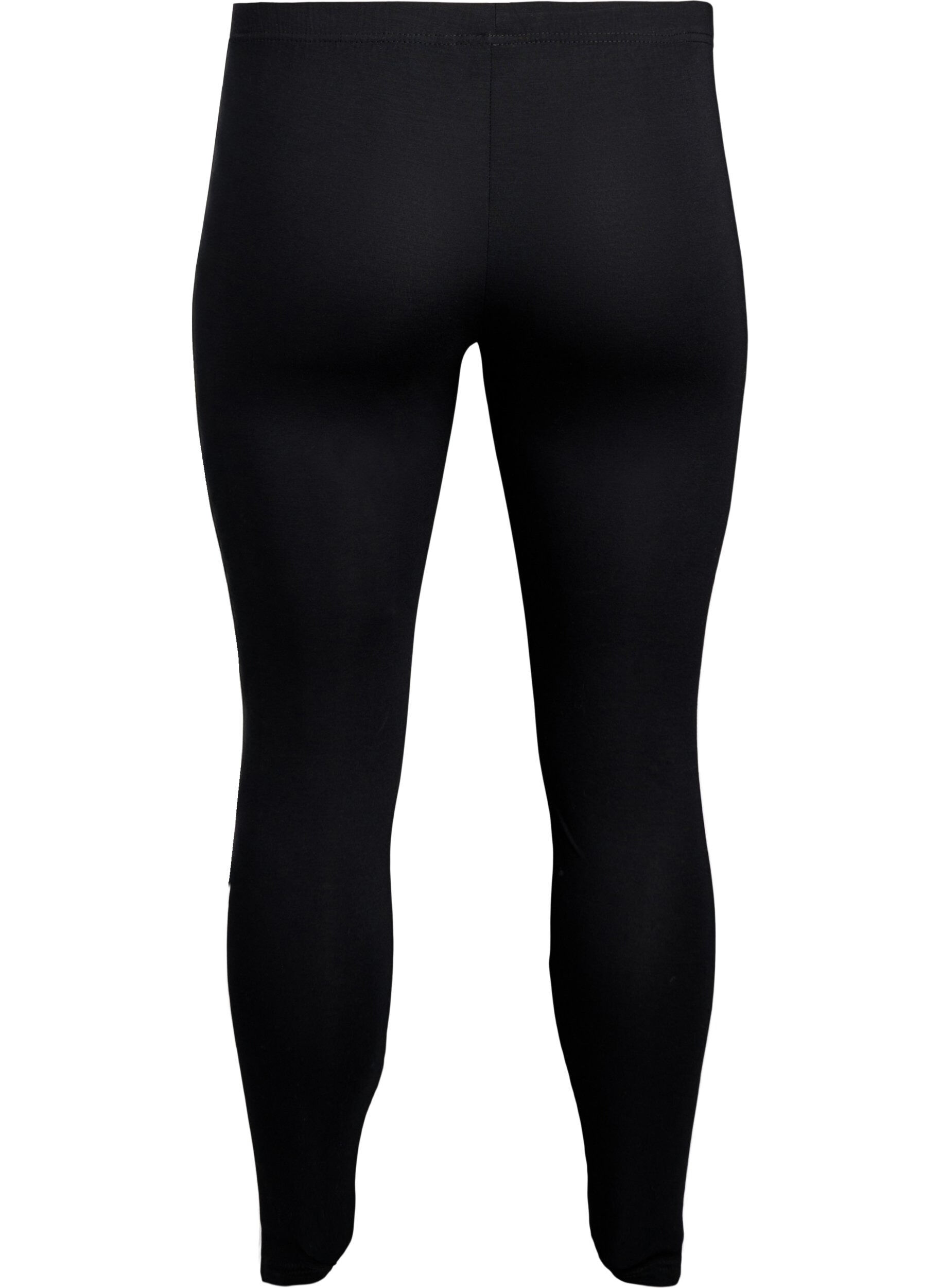 Zizzi Leggings aus Viskose mit Seitenstreifen, Black W. Stripe, Packshot image number 1