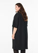 Kurzes Sweatshirtkleid mit hohem Kragen und Reißverschluss, Schwarz, Model image number 2