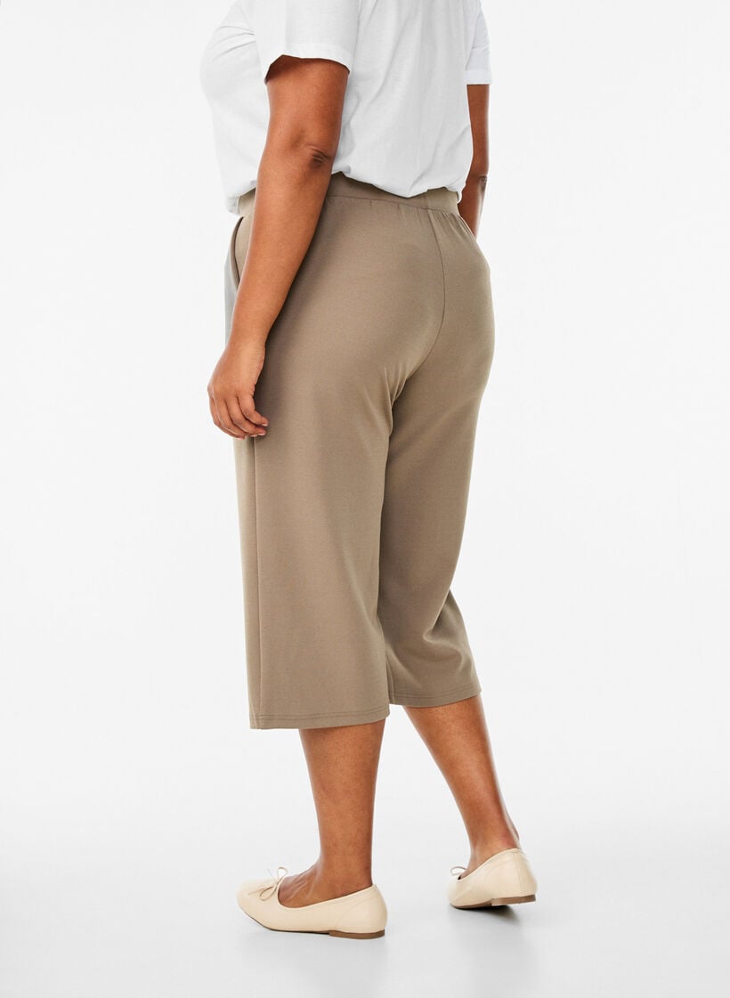 FLASH - Hochtaillierte Knickerbocker mit lockerem Schnitt, Braun, Model image number 1