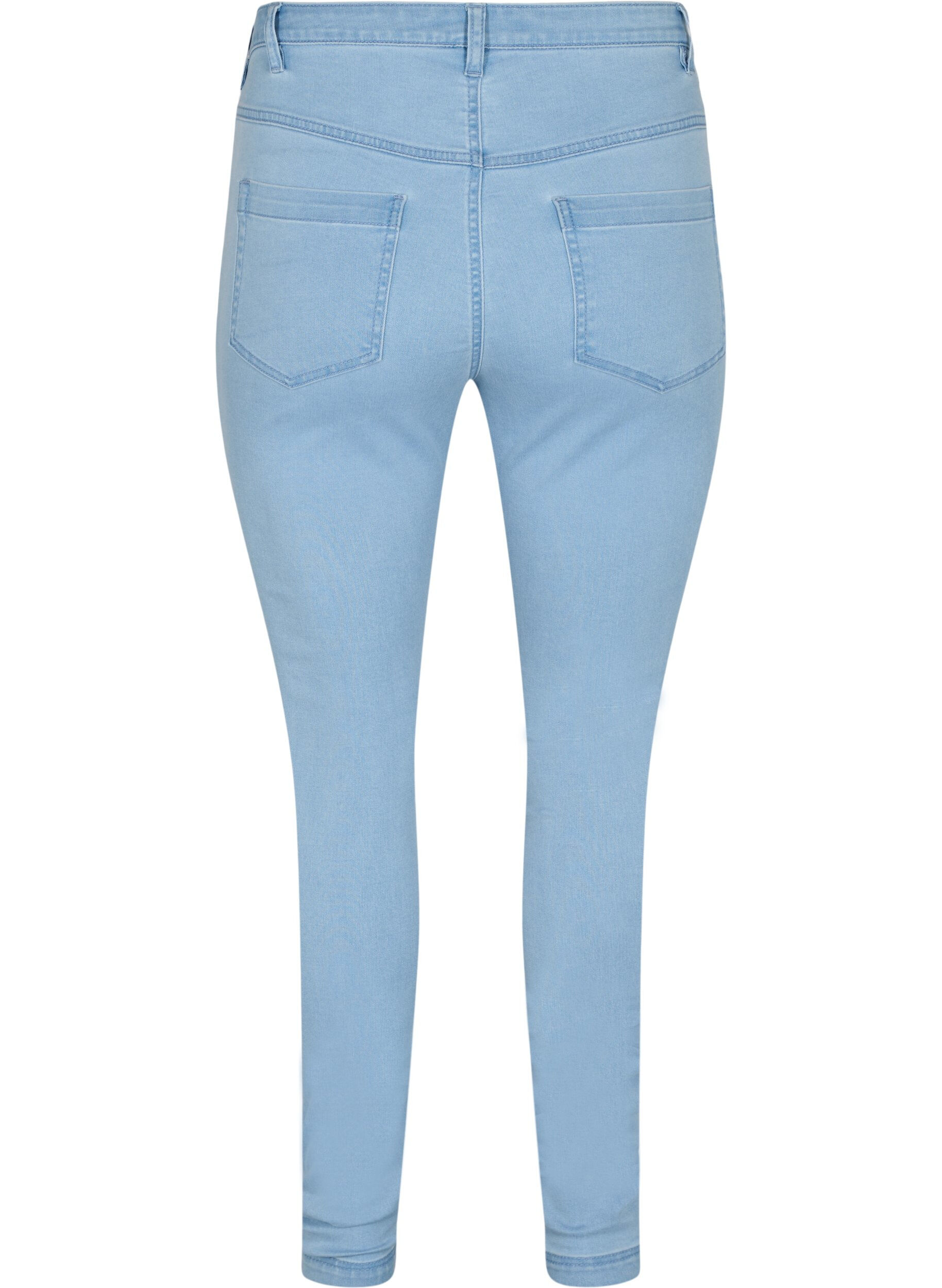 Zizzi Extra schmale Amy Jeans mit hoher Taille, Ex Lt Blue, Packshot image number 1