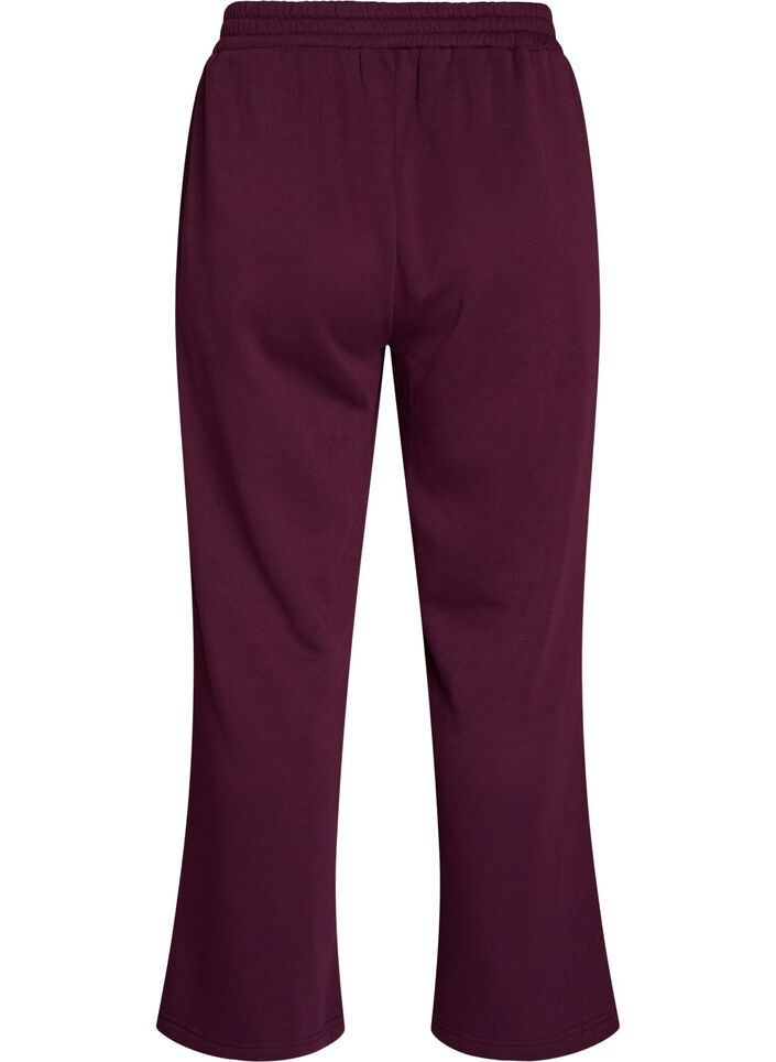Hoch taillierte Sweatpants mit weitem Bein, Lila, Packshot image number 1