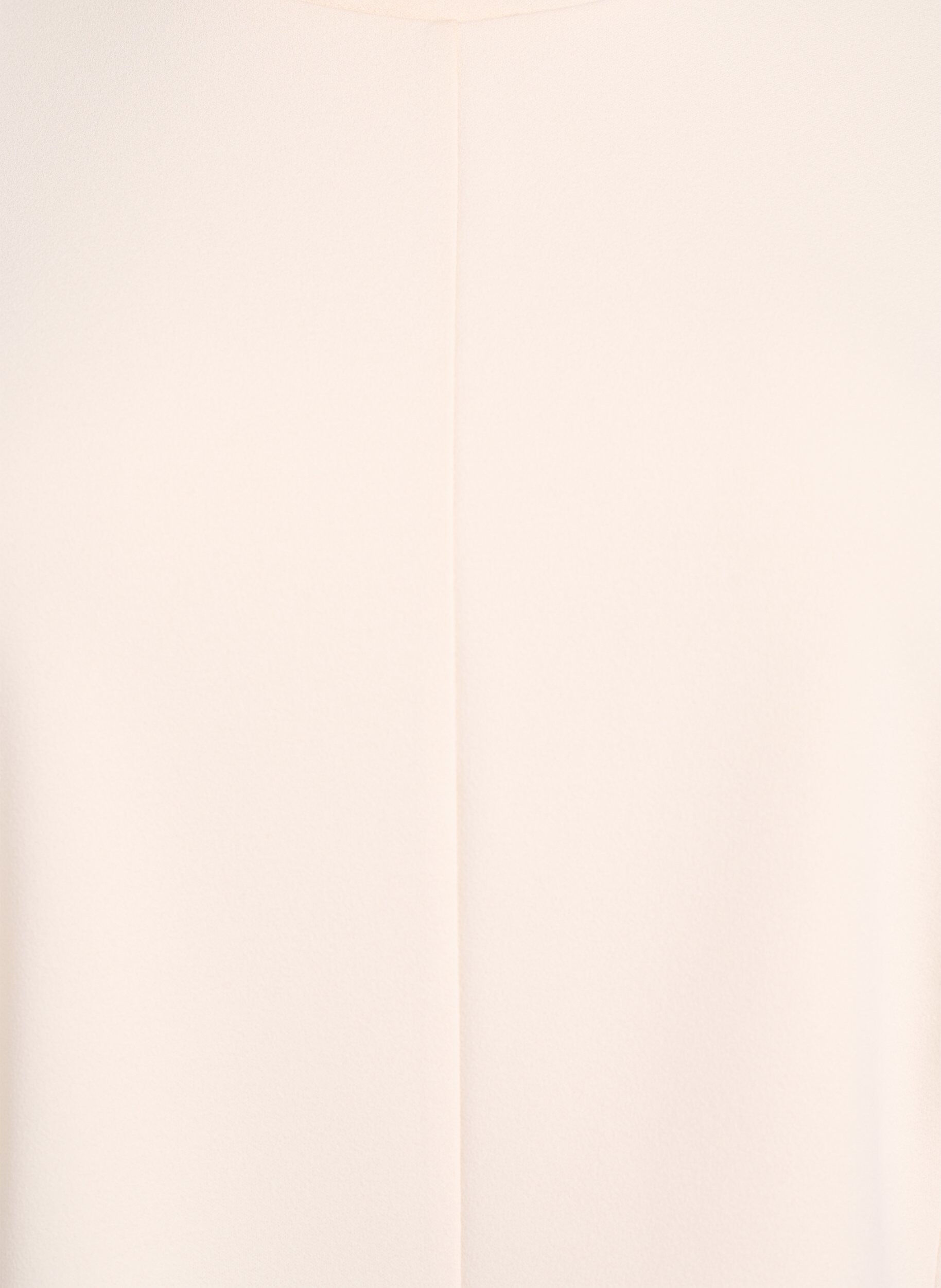 Zizzi Kurz&auml;rmelige Bluse mit formgebenden Abn&auml;hern, Beige, Packshot image number 2