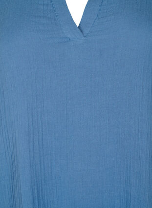 Kurzarmkleid aus 100 % Baumwolle, Moonlight Blue, Packshot image number 2