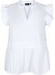 Ärmelloses Top mit Biesen und Rüschendetails, Weiß, Packshot image number 0