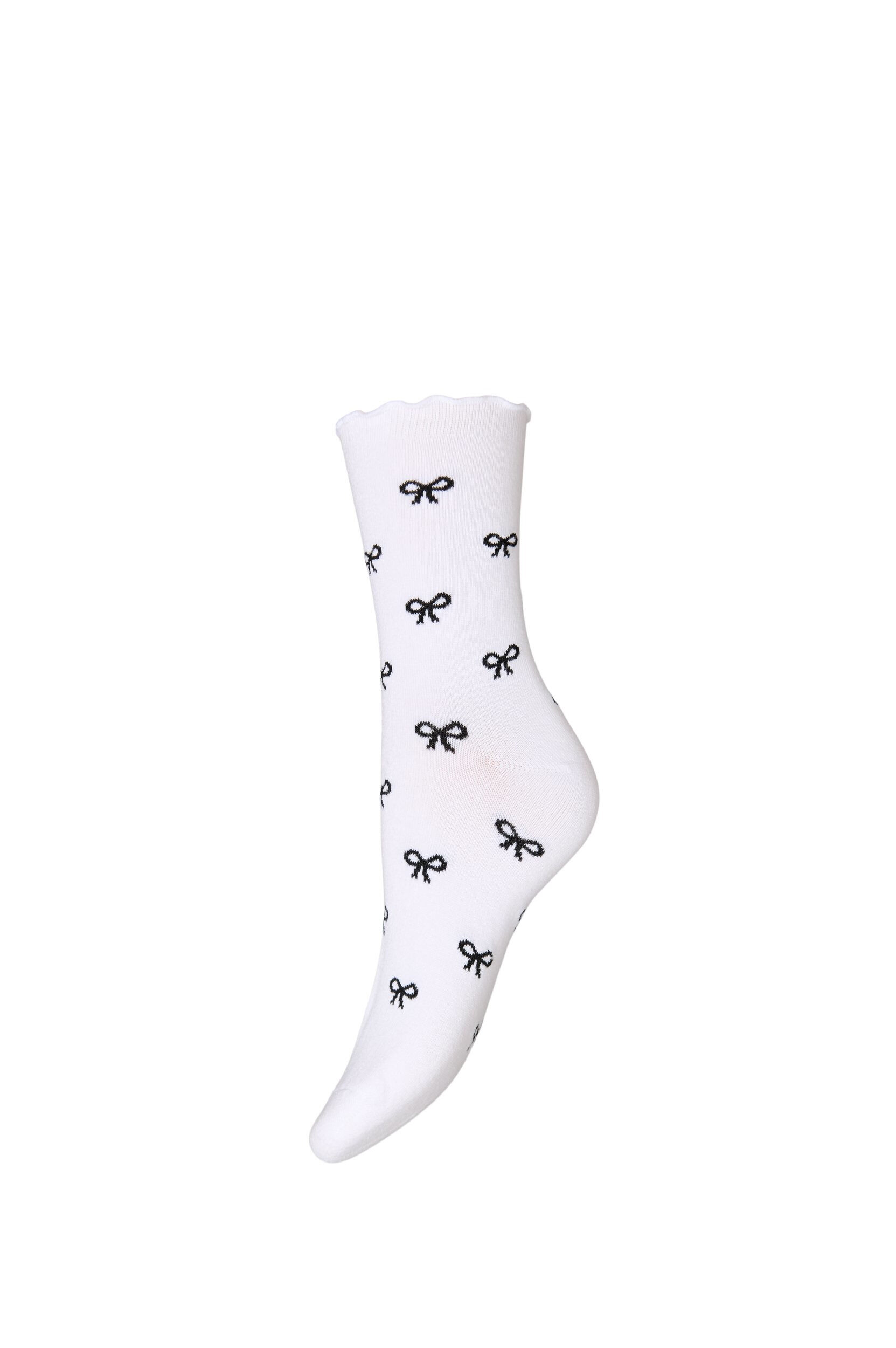 Zizzi Socken aus Baumwolle mit Mustern, Wei&szlig;, Packshot image number 0