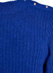 Pullover aus Rippstrick mit Puff&auml;rmeln und Kn&ouml;pfen, Blau, Packshot image number 2