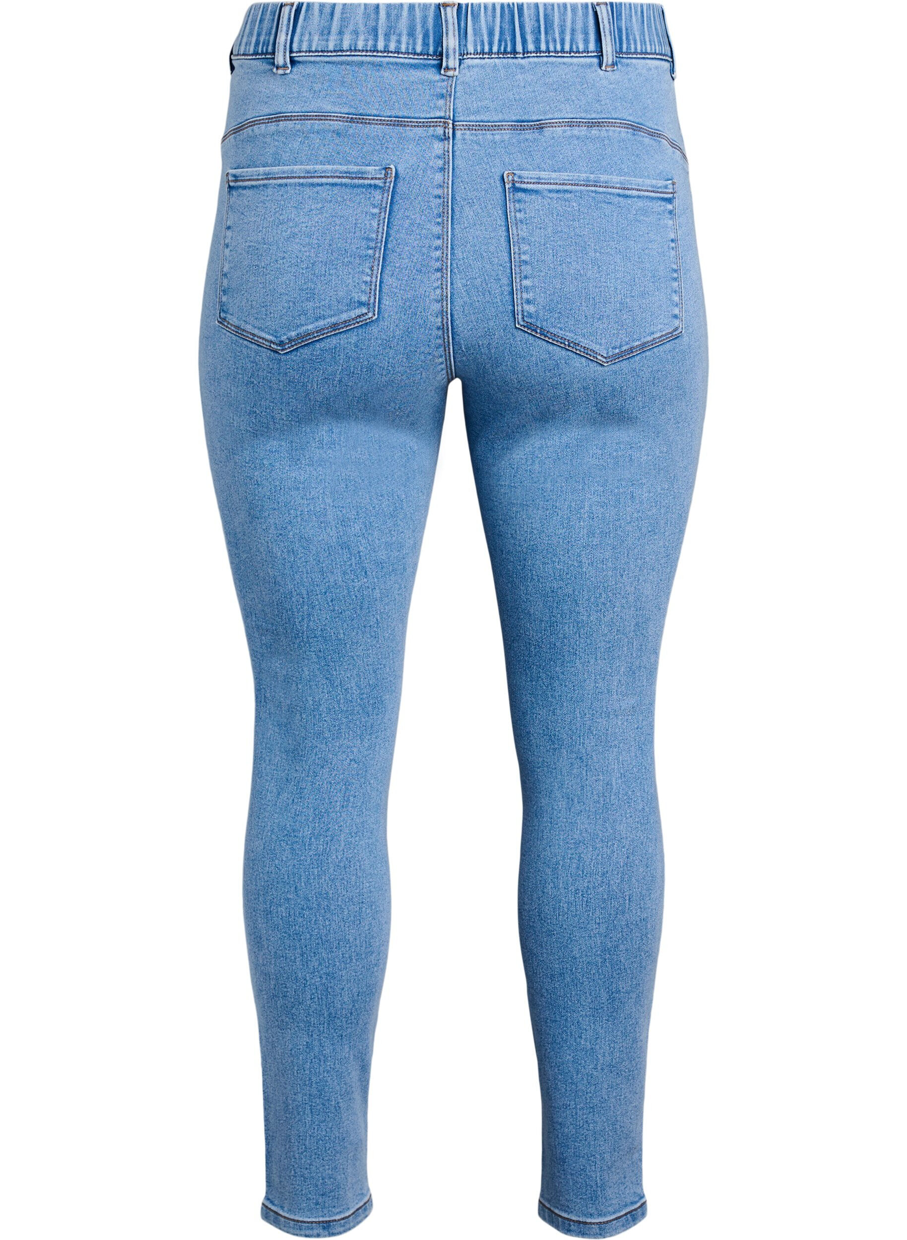 Zizzi Jeggings mit hoher Taille, Blau, Packshot image number 1