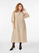 Midi-Hemdkleid mit Punkten und 3/4-Ärmeln, Beige, Model image number 0