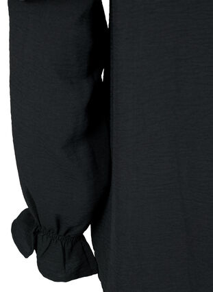 Bluse mit Rüschen und Knöpfen, Black, Packshot image number 3