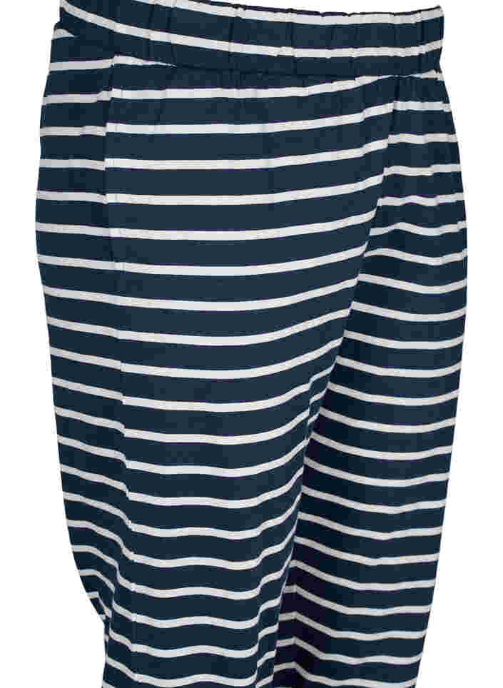 Pyjamahose aus Baumwolle, Navy Blazer Stripe , Packshot image number 2