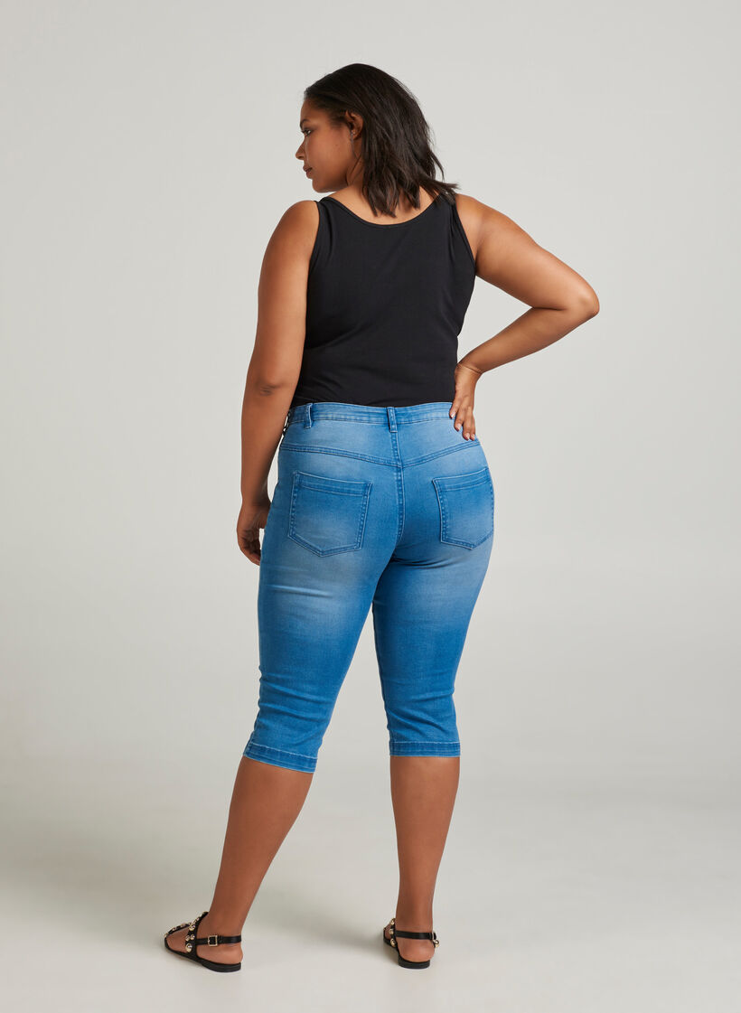 Slim Fit Emily Capri Jeans, Blau, Model image number 2