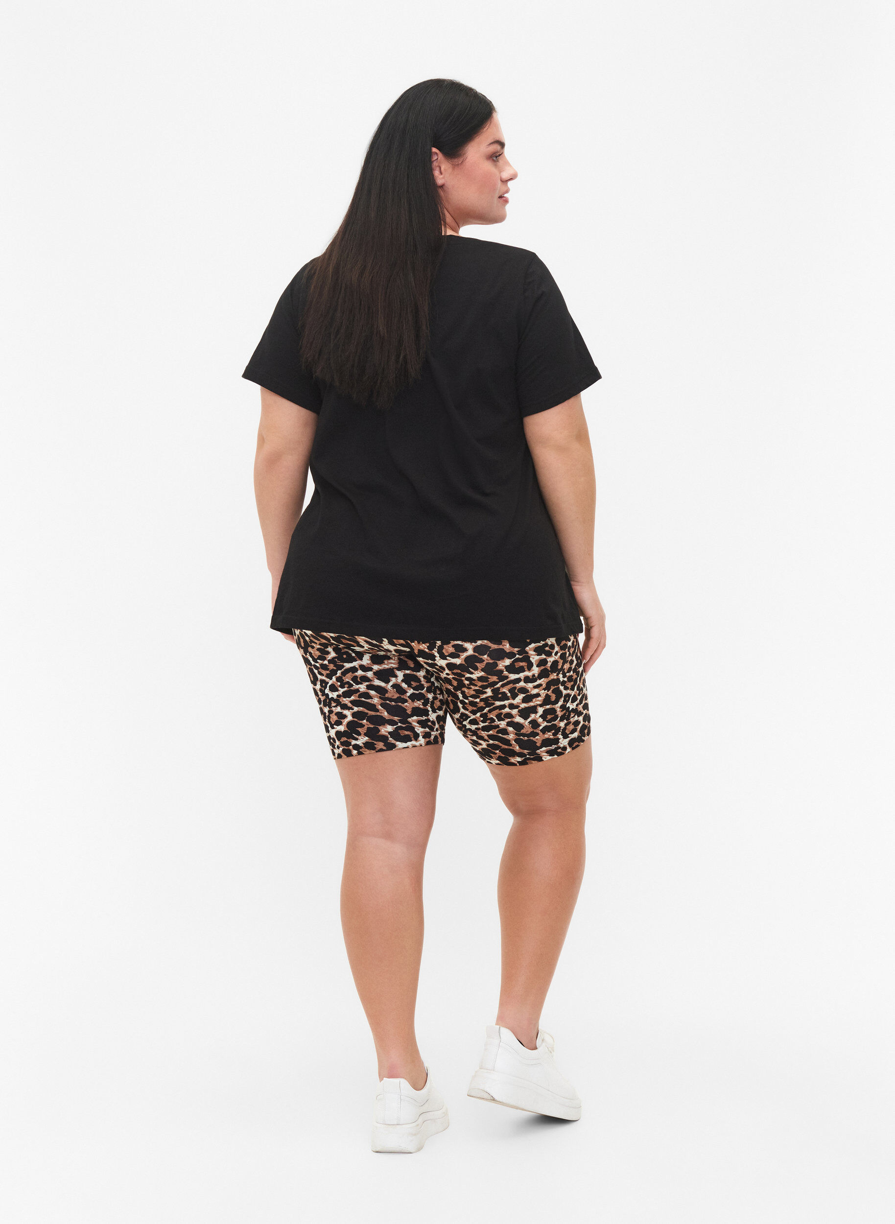 Zizzi 2er-Pack Radlershorts, Schwarz, Model image number 2