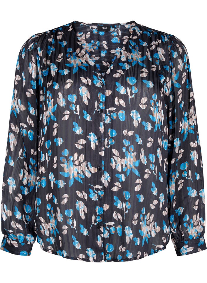 Langarmshirt mit Knöpfen, Schwarz, Packshot image number 0