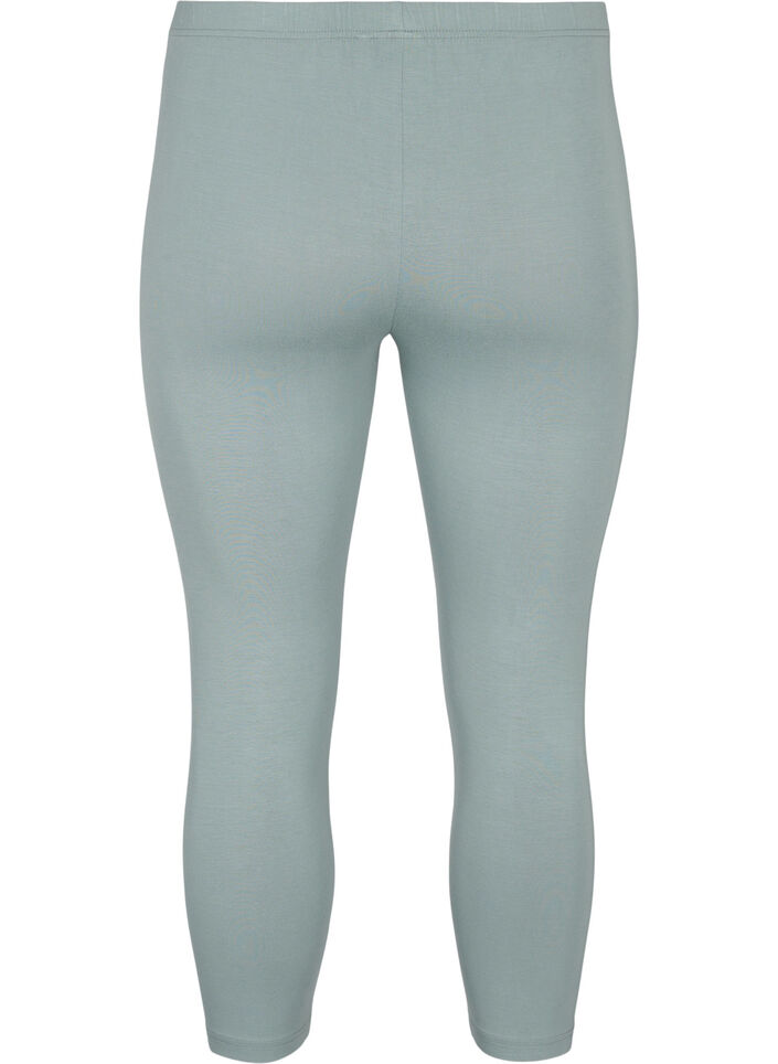 Basic 3/4-Leggings aus Viskose, Grün, Packshot image number 1
