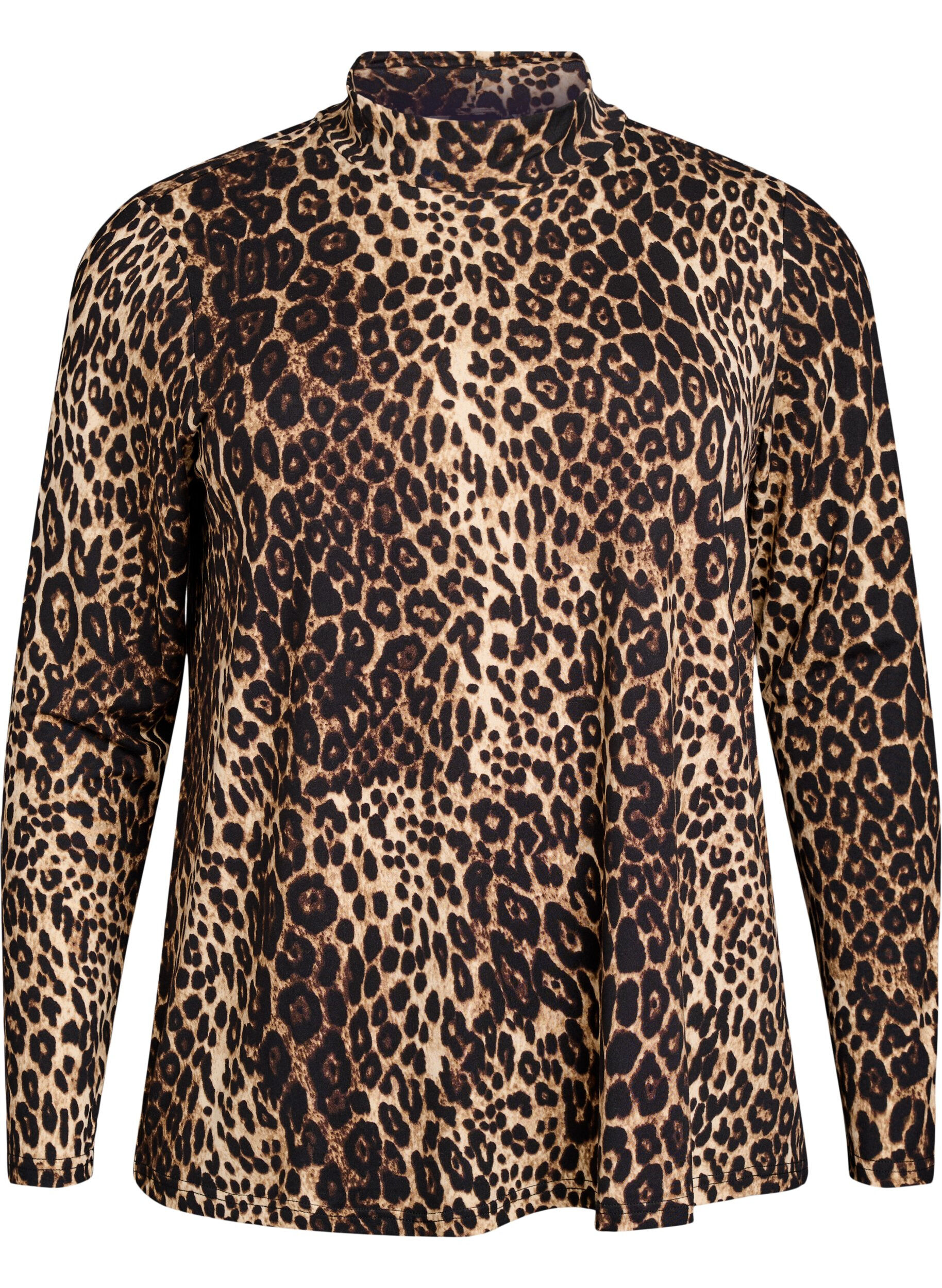 FLASH - Lang&auml;rmelige Bluse mit Rollkragen