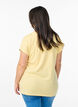 Kurz&auml;rmliges T-Shirt aus einer Baumwollmischung, Gelb, Model image number 2