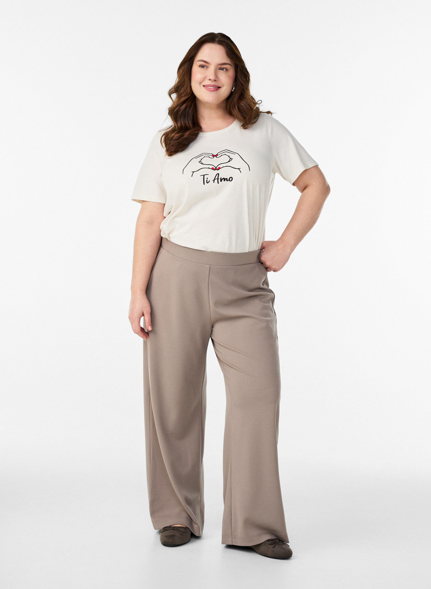 ZizziT-Shirt mit Print, Wei&szlig;, Model image number 1