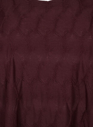 FLASH - Kleid mit Textur und 3/4 Ärmeln, Fudge, Packshot image number 2