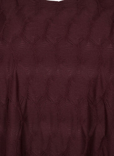 FLASH - Kleid mit Textur und 3/4 Ärmeln, Fudge, Packshot image number 2