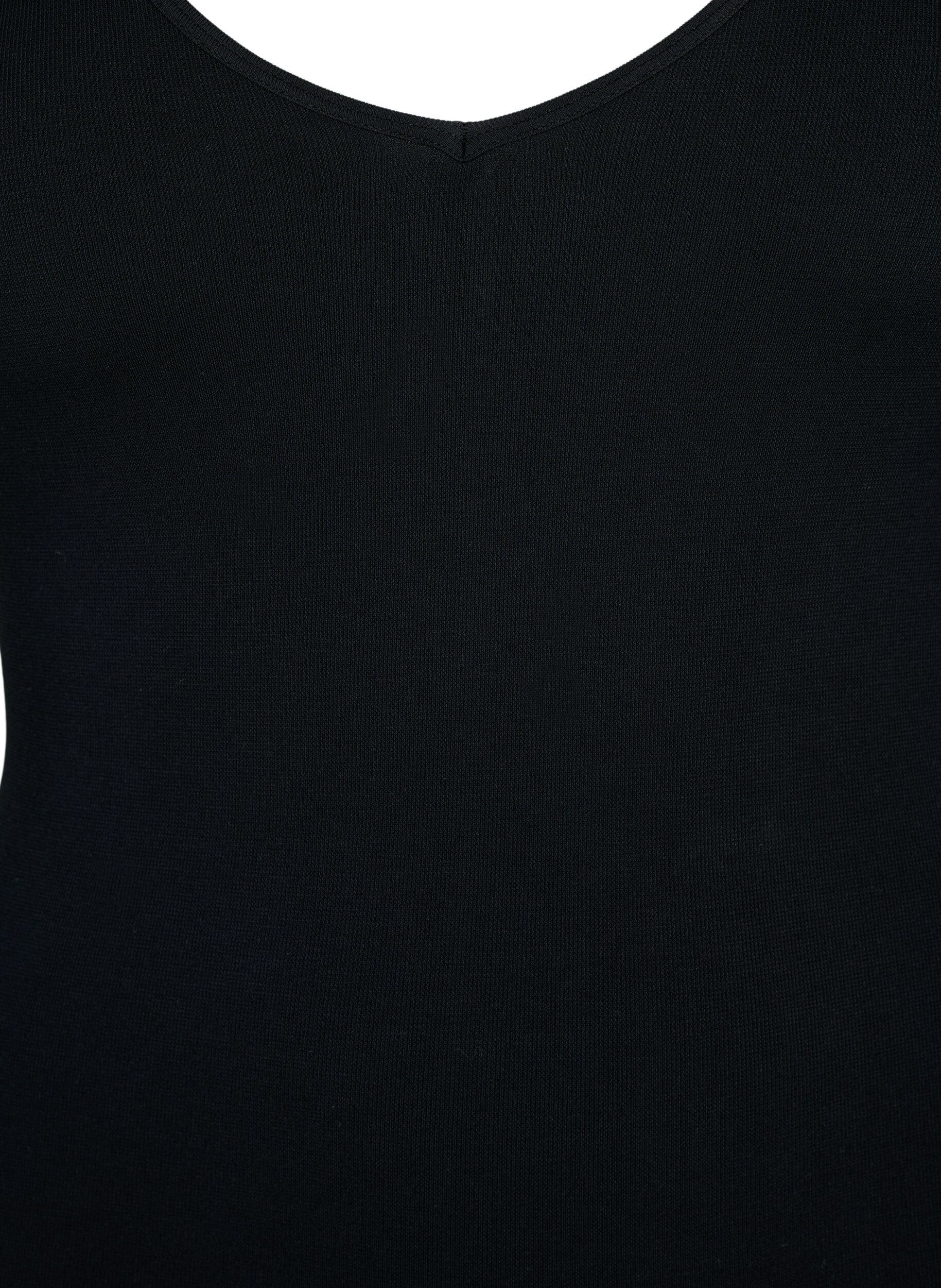 Zizzi Nahtloses Top aus Modal, Black, Packshot image number 2