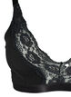Baumwoll-Bralette mit Spitze, Schwarz, Packshot image number 2