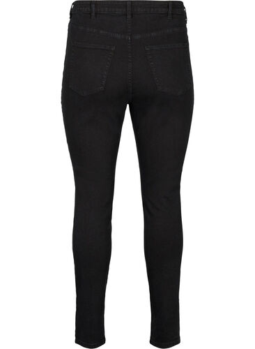 Hohe Taille Amy Jeans mit super schlankem Schnitt, Black, Packshot image number 1